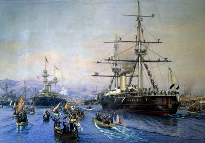 トゥーロンにロシア軍が到着 作： Paul Jobert