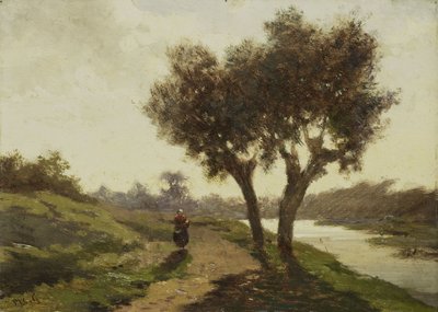 2 本の木のある風景 作： Paul Joseph Constantin Gabriel