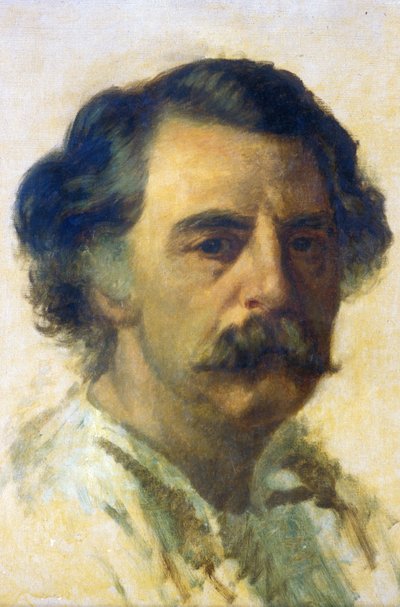 ジュール・バルベイ・ドーレヴィリーの肖像 (1808-1889) 作： Paul Justus