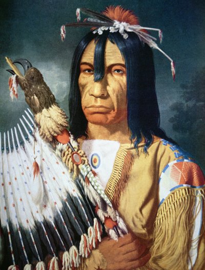 カナダのCree族のネイティブアメリカンの酋長 作： Paul Kane