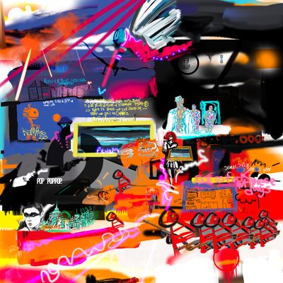 パリ・モブ、2023年（デジタルアート） 作： Paul Kempton