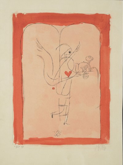 天才が小さな朝食を提供する1920年。 作： Paul Klee
