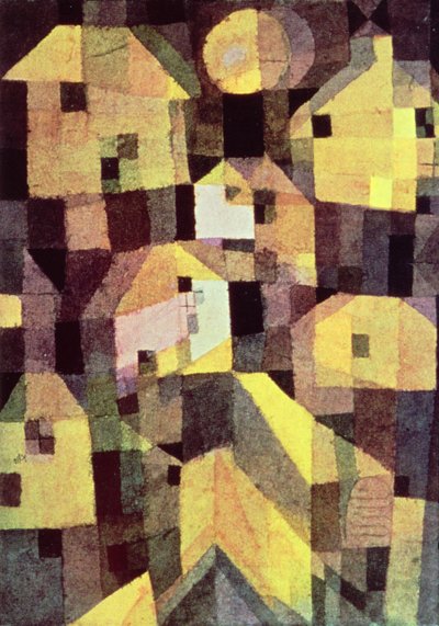 住宅の抽象的な構成 作： Paul Klee