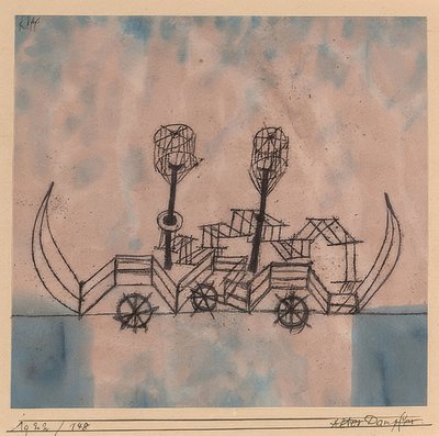 古い汽船。 1922 作： Paul Klee