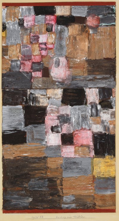 小さな町の上り坂、1930 年。 作： Paul Klee