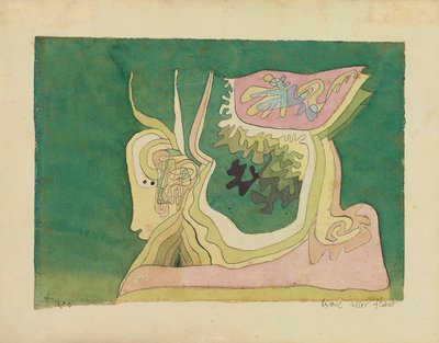 すべてが流れるからです。 Weil Alles Fliesst、1929年頃（紙に水彩、ペン、インク） 作： Paul Klee
