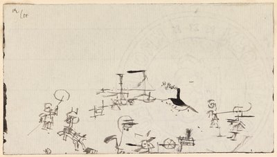 忙しいビーチ、1926年。 作： Paul Klee
