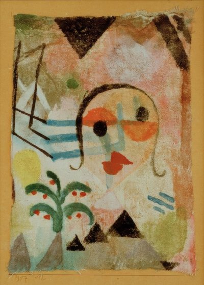 赤毛の肖像画 作： Paul Klee