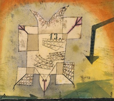 pássaro batendo 作： Paul Klee