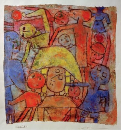 カラフルなグループ 作： Paul Klee