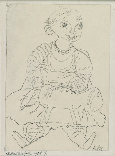 おもちゃを持つ子供、1908 作： Paul Klee