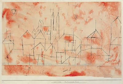 ゴシック様式の大聖堂がある都市ゴシック様式の大聖堂がある都市、1925年。 作： Paul Klee