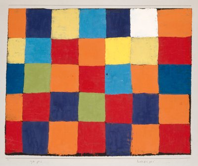 カラーテーブルQu 1、1930年。 作： Paul Klee