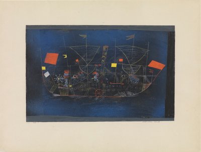 冒険船、1927年。 作： Paul Klee
