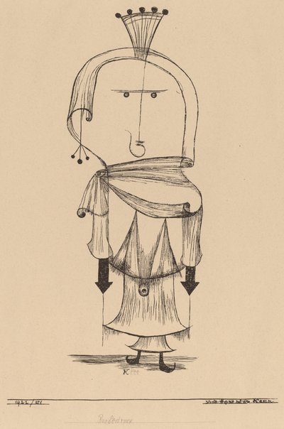 くしを持った魔女 作： Paul Klee
