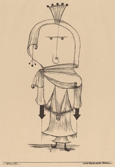 くしを持った魔女、1922年。 作： Paul Klee