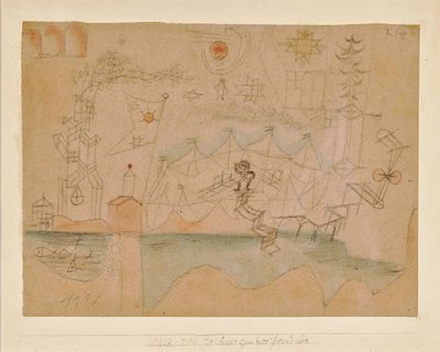 1918 年にレンタル ボートの図面。 作： Paul Klee