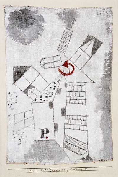 Houses P.のダイナマイゼーション; Dynamisiering des Hauses P 作： Paul Klee