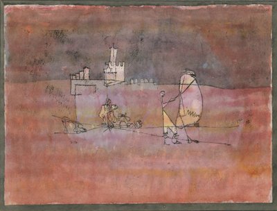 アラブの町の前のエピソード、1923 作： Paul Klee