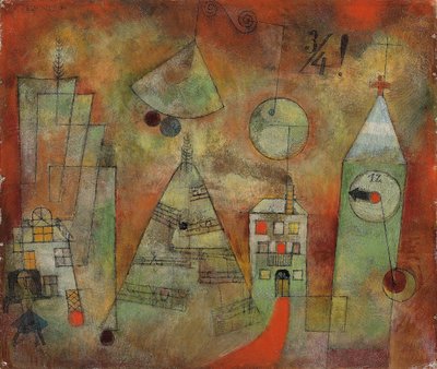 12時から12時の運命の時。 12時15分の運命の時 作： Paul Klee