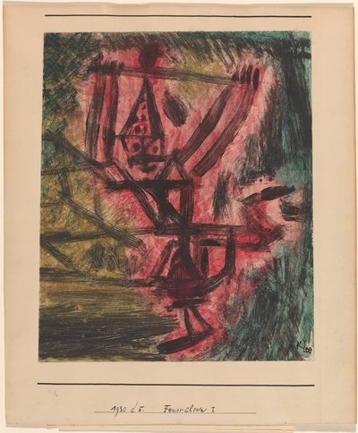 Feuer Clown I (火のピエロ) 作： Paul Klee