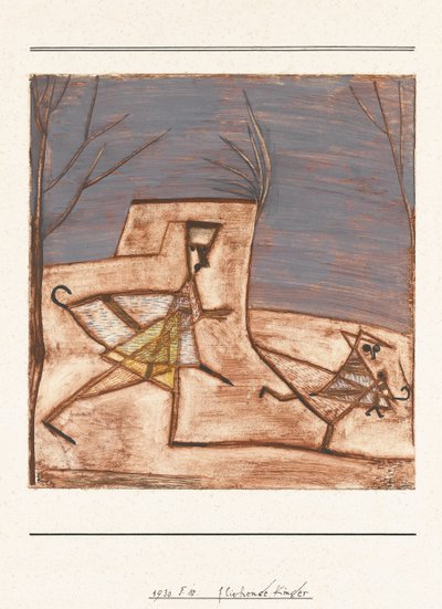 逃げる子供1930年の子供 作： Paul Klee