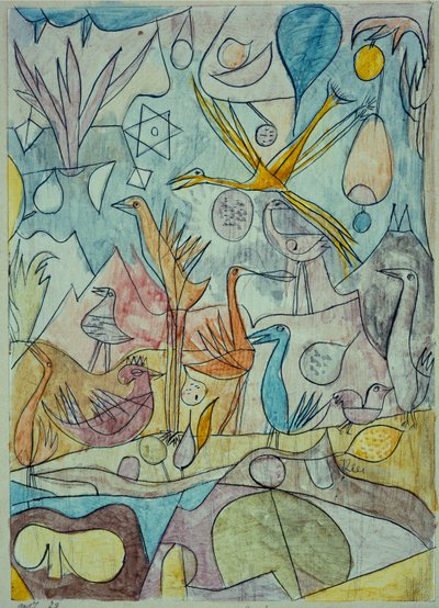 Lintuparvi 作： Paul Klee