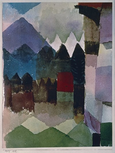 フランツ・マルクの庭の風風 作： Paul Klee