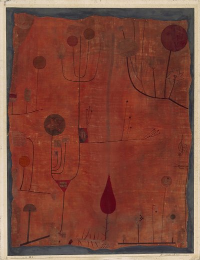 赤の果物、1930年。 作： Paul Klee