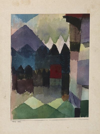 マルクの庭のフェーン、1915年。 作： Paul Klee