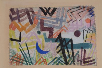 レッヒランドスケープの軍隊のゲーム、1917年。 作： Paul Klee