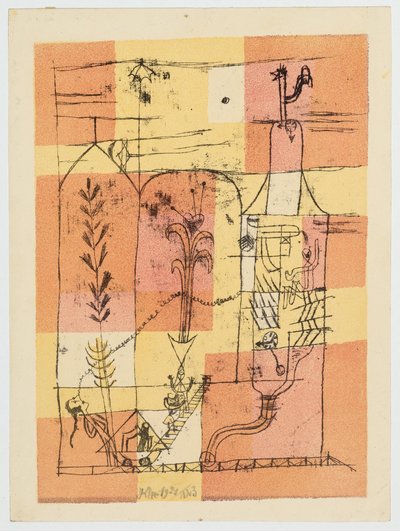 ホフマネスク様式のシーン、1921年。 作： Paul Klee