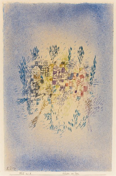 公園のそばの家。 作： Paul Klee