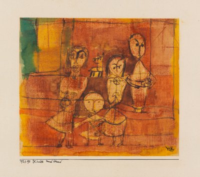 子供と犬子供と犬、1920年。 作： Paul Klee