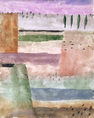 ポプラのある風景 作： Paul Klee