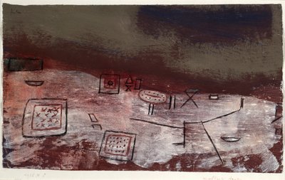 Moeblierte Arktis (北極家具)。 1935年（紙にテンペラ） 作： Paul Klee