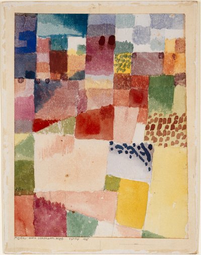 ハマメットのモチーフ、1914年。 作： Paul Klee