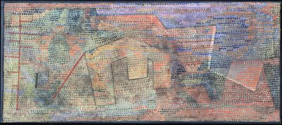 Muted Hardnesses 1931 (no 282) (厚紙に下塗りしたガーゼに水彩画) 作： Paul Klee