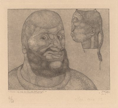 ペルセウス (ウィットは悲しみに打ち勝った) [ペルセウス-体に対する脳の勝利] 作： Paul Klee