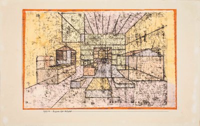 家の部屋、1921年。 作： Paul Klee