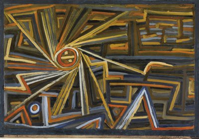 クレー、パウル (1879-1940) による放射と回転。 紙に油彩、サイズ: 35.6x52 作： Paul Klee