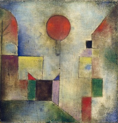 赤い風船、1922年。 作： Paul Klee