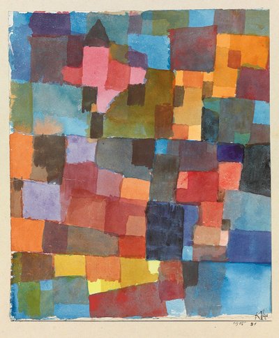 1915年の冷暖の部屋の建築 作： Paul Klee