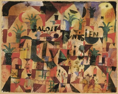 大通りチュニスのサロンチュニジエントラフィック、1918年。 作： Paul Klee