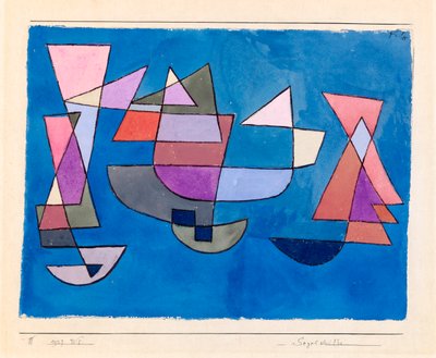 Segelschiffeセーリングボート、1927年。 作： Paul Klee