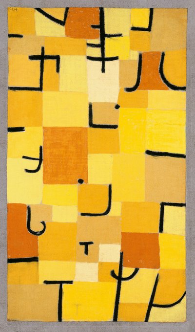 サインインイエロー、1937年。 作： Paul Klee