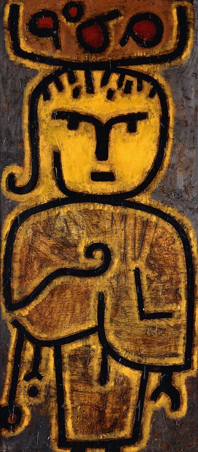 小さな青果店。 小さな果物商人 作： Paul Klee