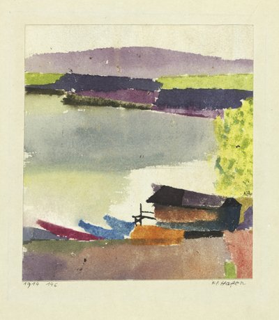 小さな港、小さな港、1914 作： Paul Klee