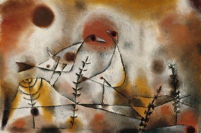 スノーチキン; Schneehuhn、1920年頃（紙にガッシュ、ペン、インク、ブラシ） 作： Paul Klee