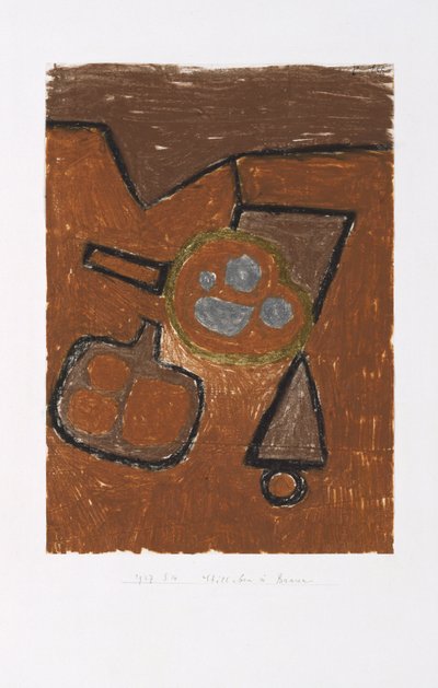 茶色の静物 作： Paul Klee